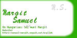 margit samuel business card